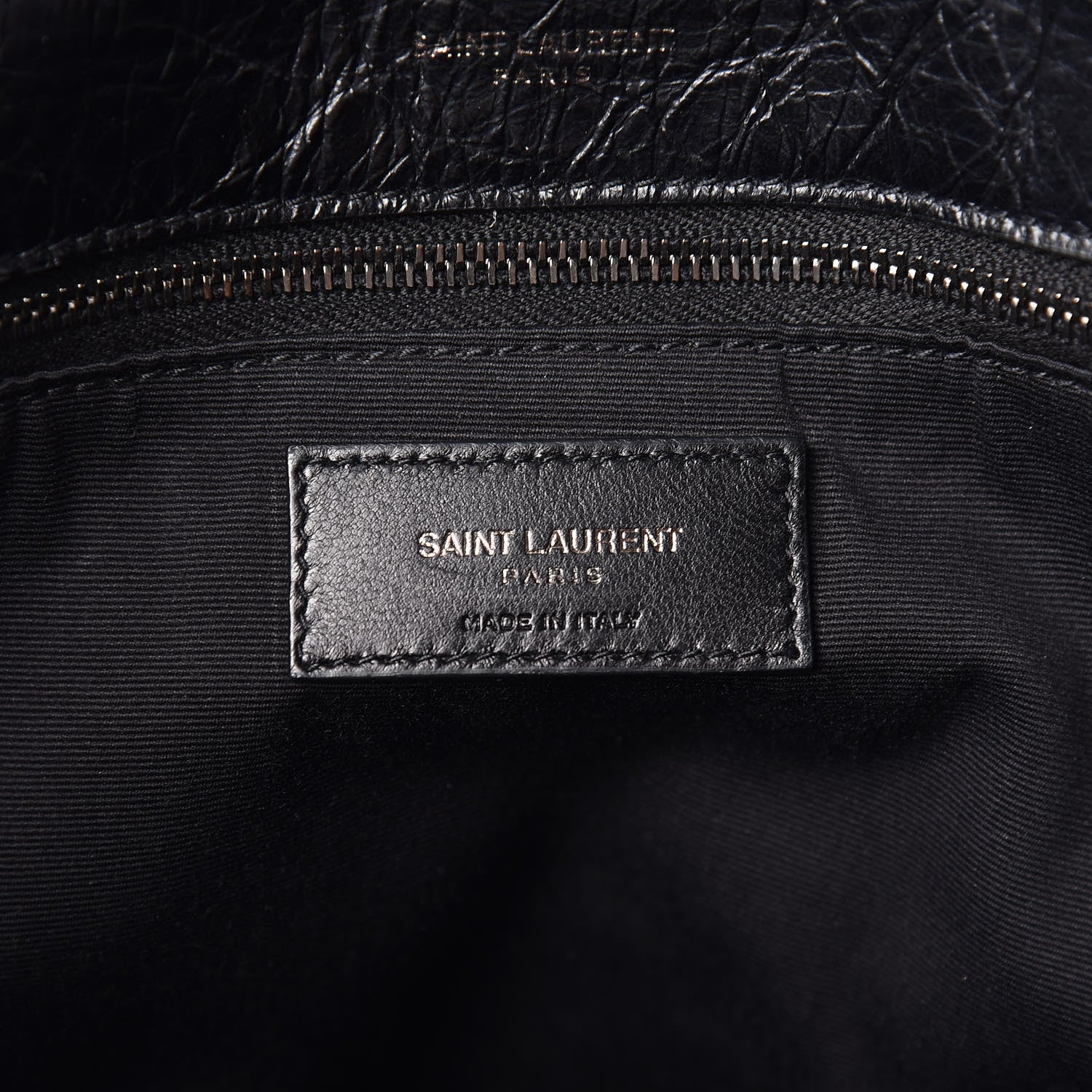 Saint Laurent Crinkled Calfskin Matelasse Monogram Large Niki Chain Satchel Black 6 of 9