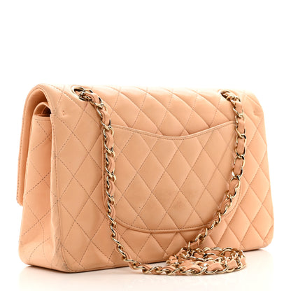 Chanel Lambskin Quilted Medium Double Flap Light Orange 3 of 13