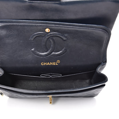 Chanel Lambskin Quilted Medium Double Flap Navy 5 of 17