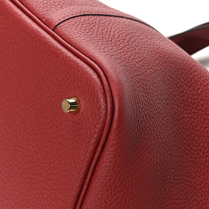 Hermes Taurillon Clemence Picotin Lock 22 MM Rouge H 10 of 12