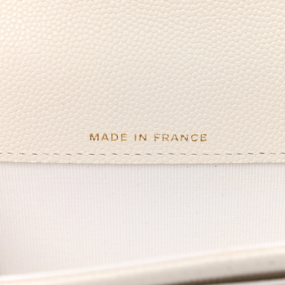 Chanel Caviar Quilted Flap Card Holder Wallet White 7 of 10