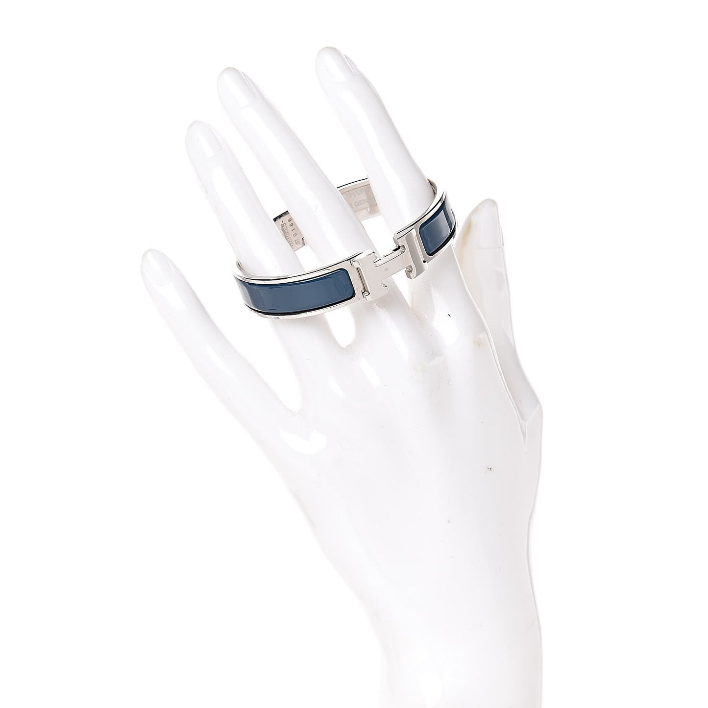 Enamel Narrow Clic Clac H Bracelet PM Bleu De Genes