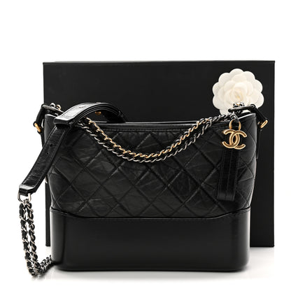 Chanel Aged Calfskin Quilted New Medium Gabrielle Hobo Black 11 of 11