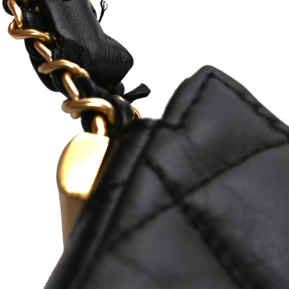 Chanel Crumpled Calfskin Quilted Braided CC Small Hobo Black 11 of 11