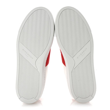 Givenchy Calfskin Band Logo Womens Urban Street Sneakers 37 White Red 6 of 10