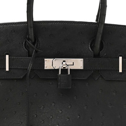 Hermes Ostrich Birkin 30 Black 38 of 41