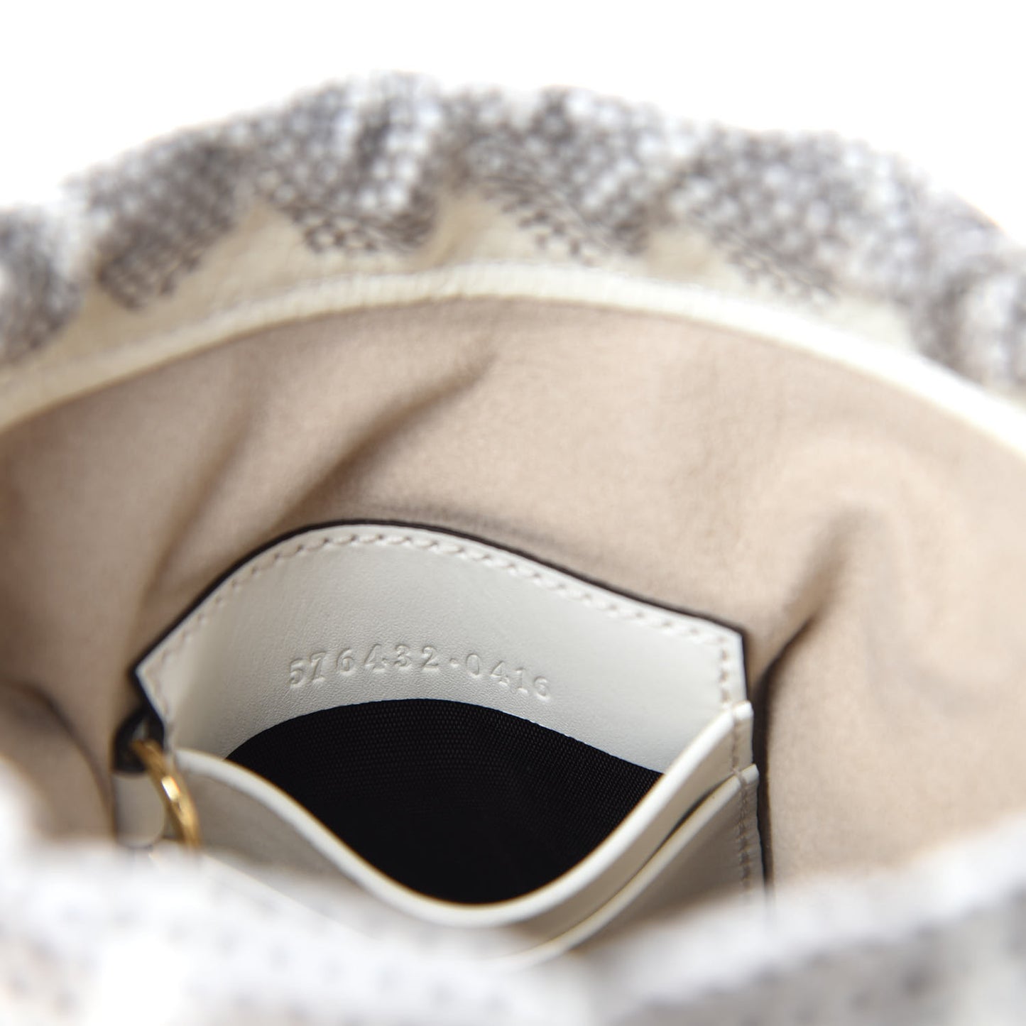 Snakeskin Mini Zumi Bucket Bag Grey