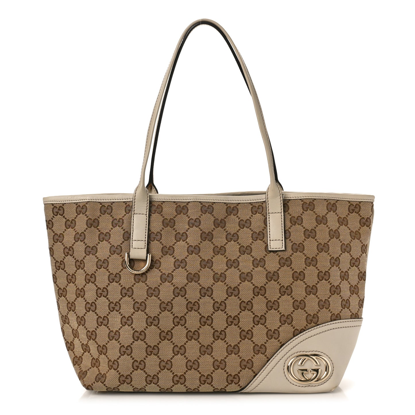 Monogram Medium New Britt Tote Off White