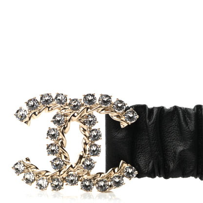 Chanel Lambskin Crystal CC Belt 90 36 Black 3 of 4