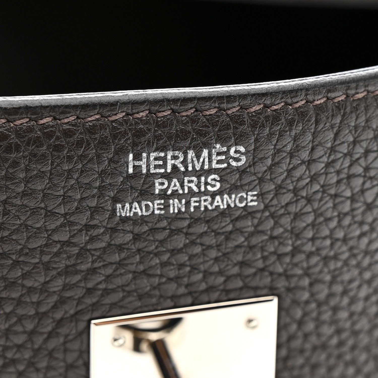 Hermes Taurillon Clemence Birkin 35 Chocolate 6 of 12