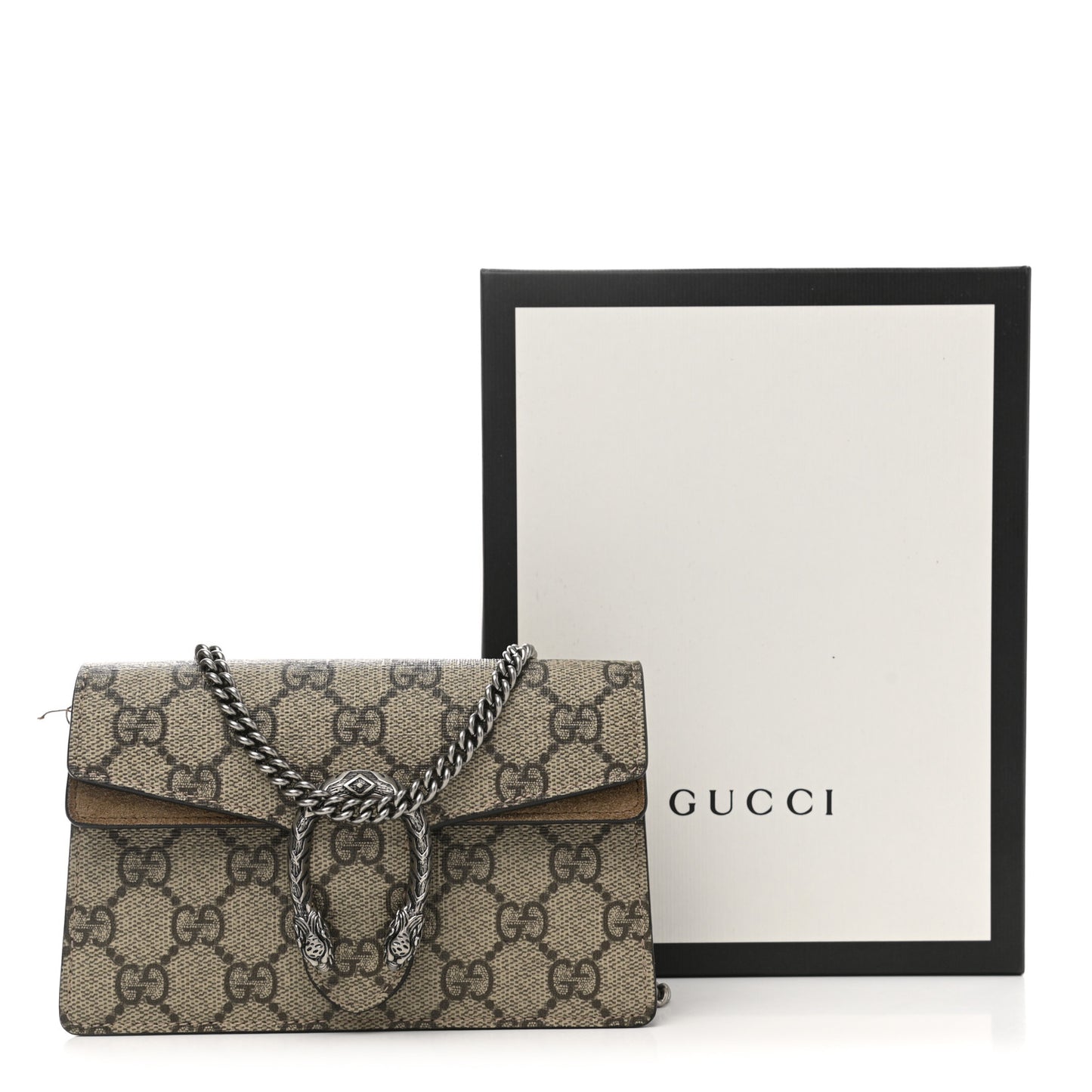 GG Supreme Monogram Super Mini Dionysus Shoulder Bag Taupe