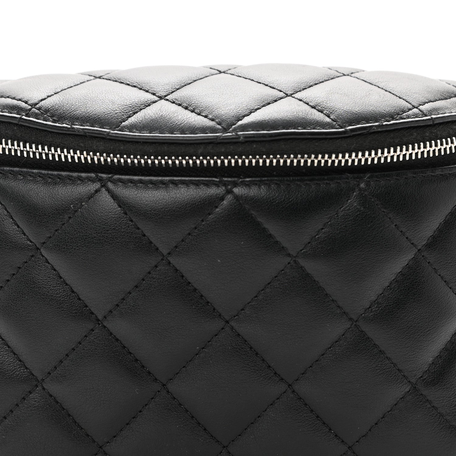 Chanel Lambskin Quilted Waist Belt Bag Black 8 of 14