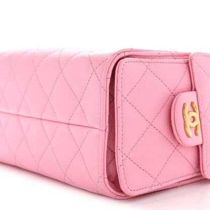 Chanel Caviar Quilted Mini Chanel 25 Handbag Pink 10 of 10