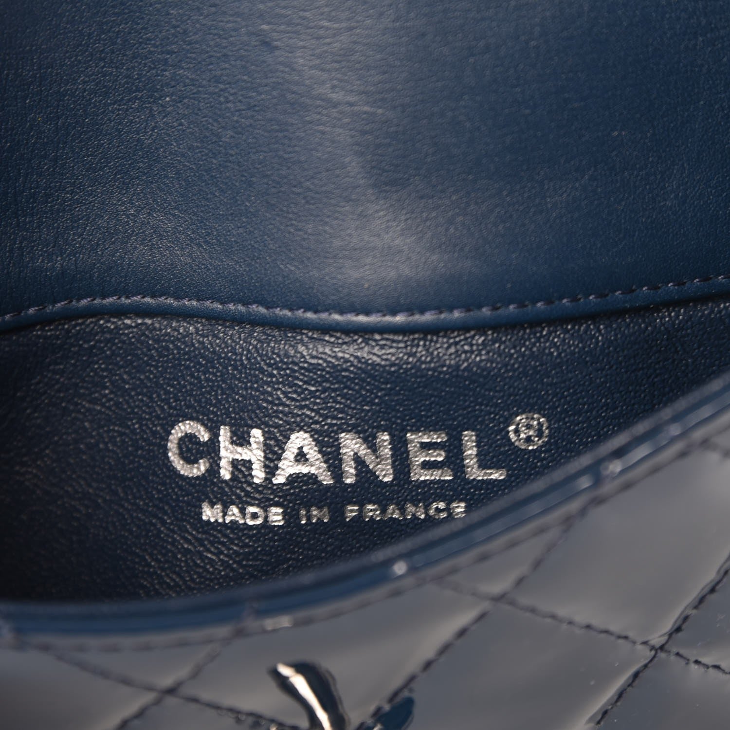 Chanel Patent Calfskin Mini Flap Crossbody Blue 5 of 7