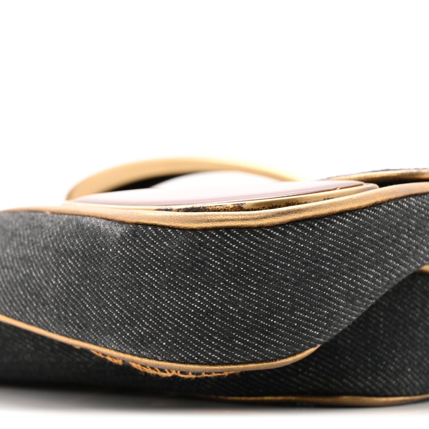 Embroidered Denim Trailer Trash Cadillac Crossbody Saddle Bag