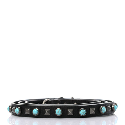 Valentino Garavani Grained Calfskin Rockstud Rolling Strap Black 2 of 3