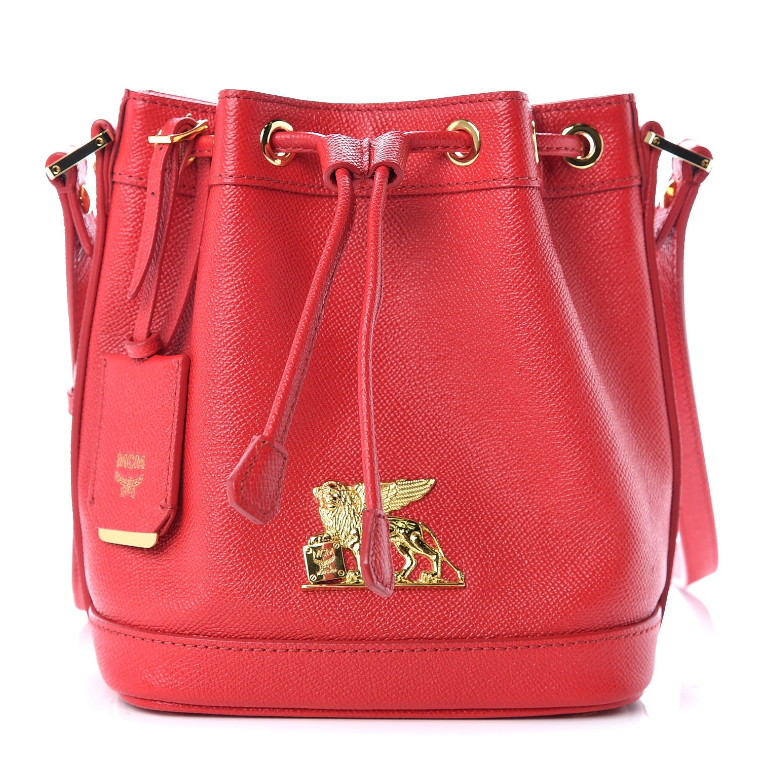 MCM Saffiano Mini RGB Drawstring Crossbody Red 1 of 10