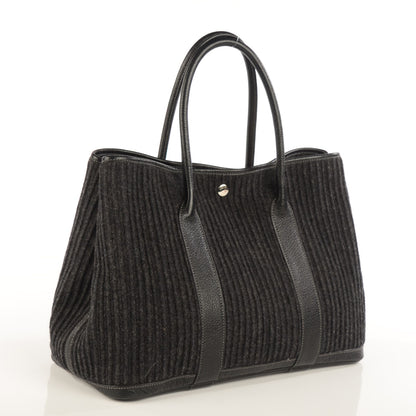 Hermes Ribbed Wool Negonda Garden Party MM 36 Graphite 5 of 23