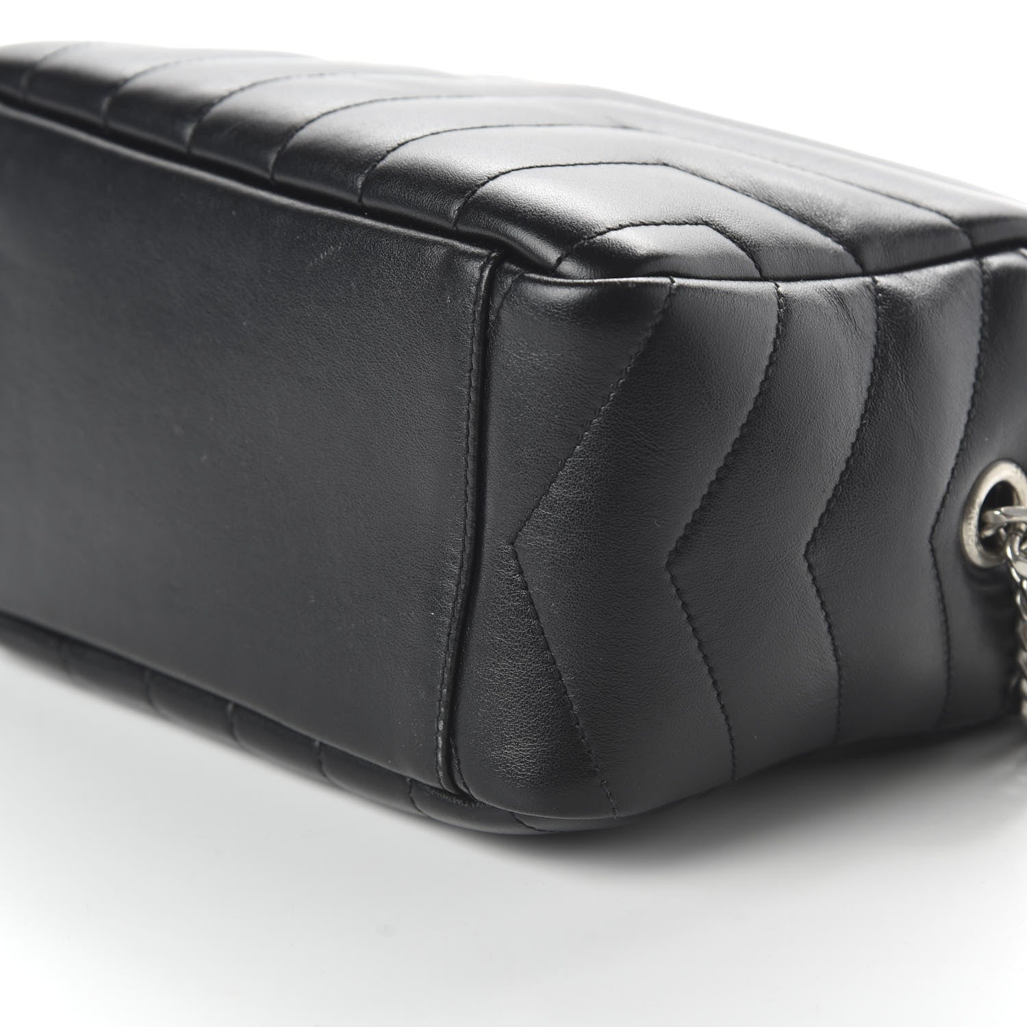 Saint Laurent Calfskin Y Quilted Monogram Small Loulou Bowling Bag Black 7 of 9