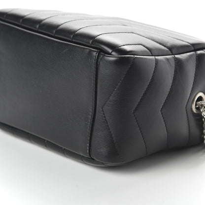 Saint Laurent Calfskin Y Quilted Monogram Small Loulou Bowling Bag Black 7 of 9