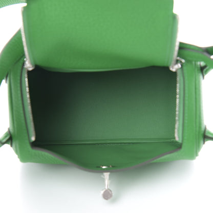 Hermes Taurillon Clemence Mini Lindy 20 Bambou 5 of 11