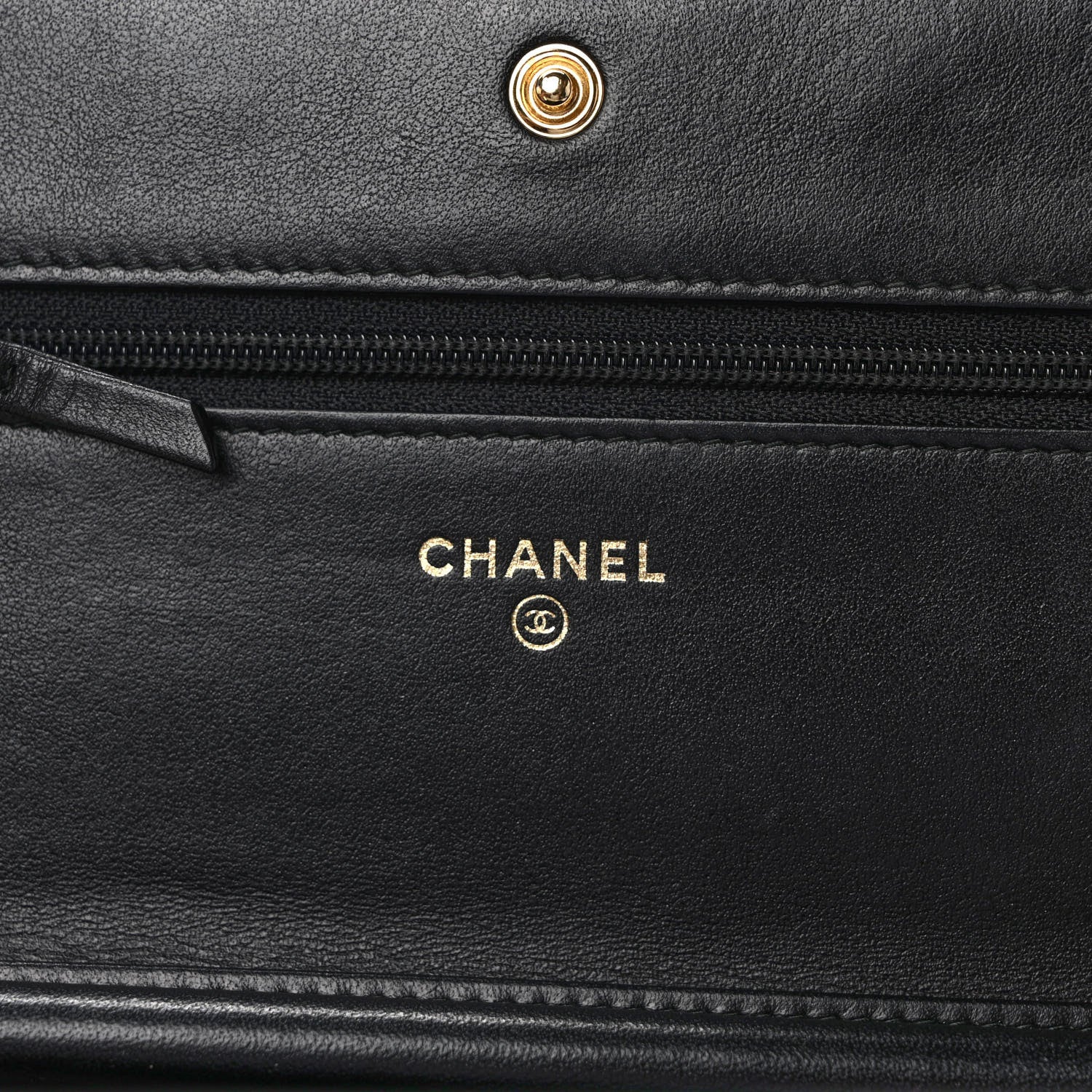 Chanel Caviar Quilted CC Filigree Wallet On Chain WOC Black 6 of 9