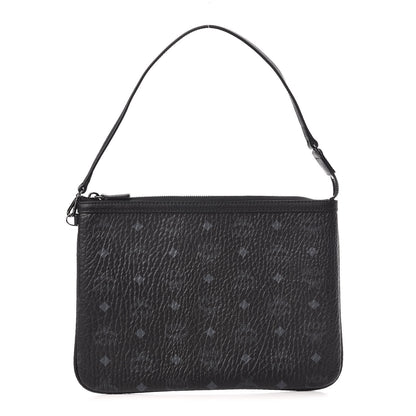 MCM Visetos Liz Shopper Tote Pouch Black 1 of 8
