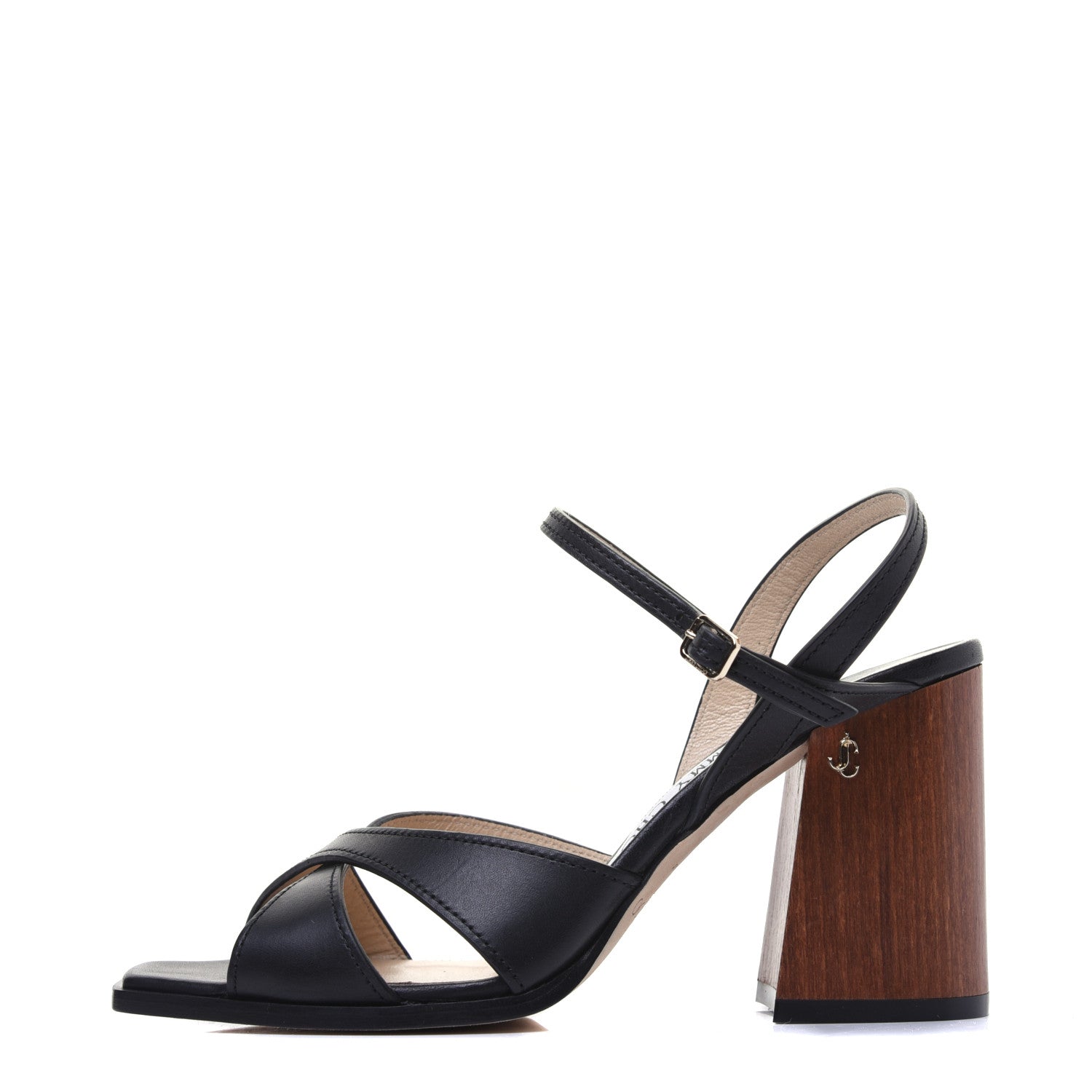 Jimmy Choo Calfskin Sandals 36 Black 1 of 12