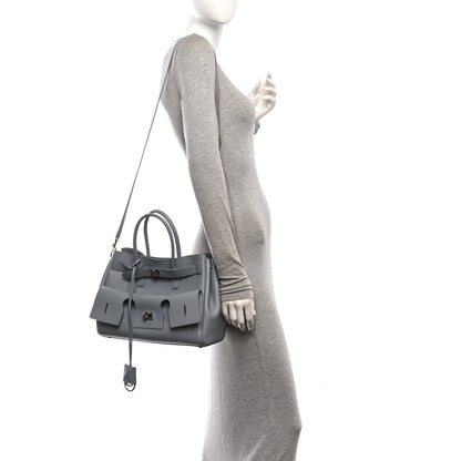 Balenciaga Smooth Calfskin Small Bel Air Carry All Bag Cloud Grey 2 of 9