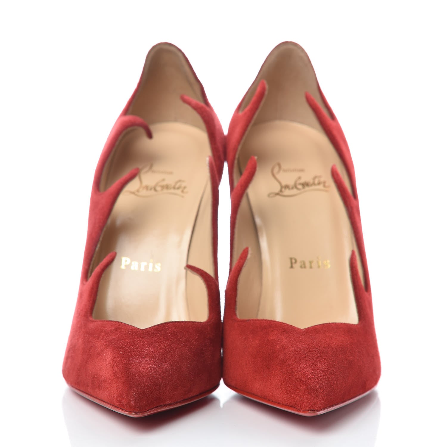 Christian Louboutin Veau Velours Olavague 100 Pumps 36 Rougissime 2 of 8
