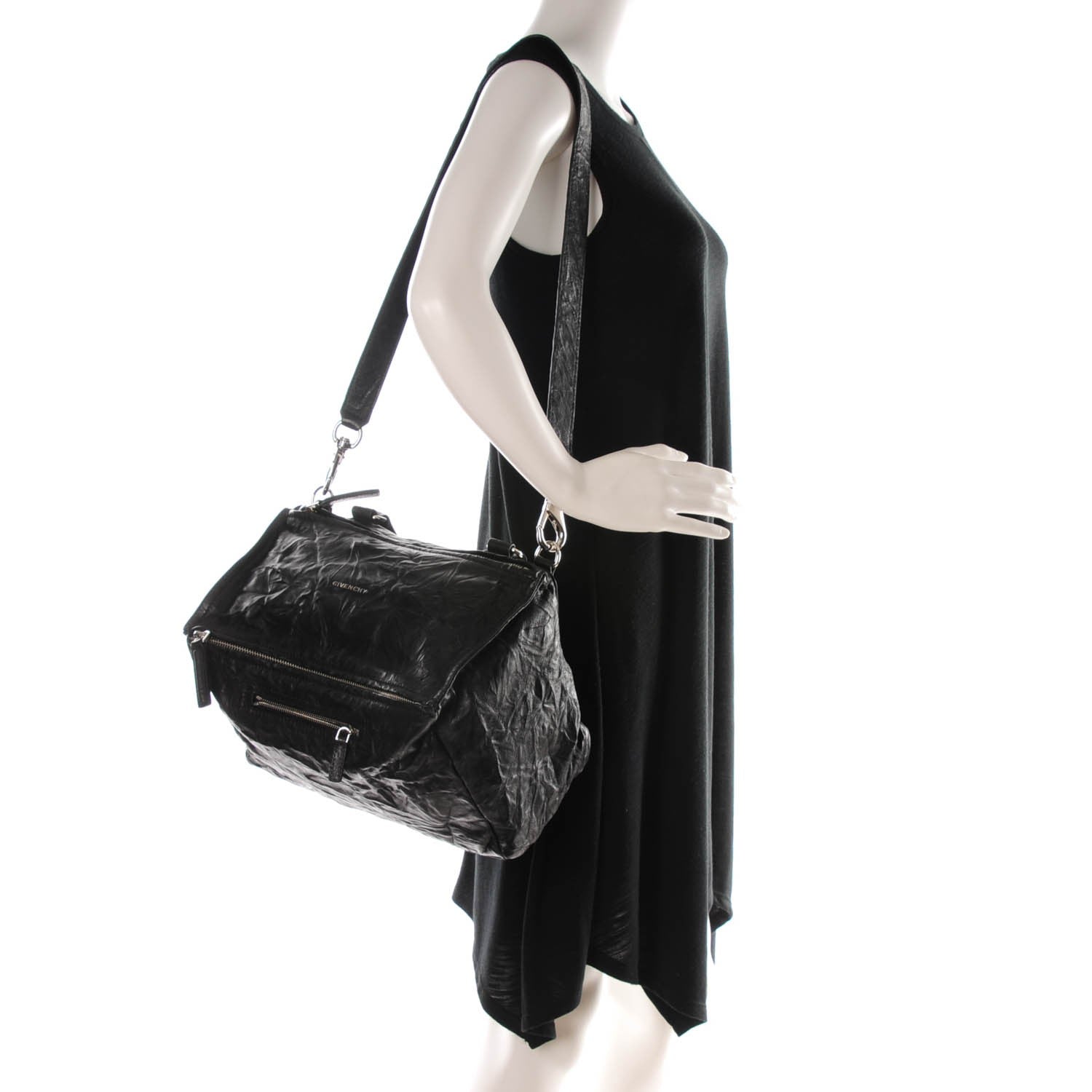 Givenchy Tumbled Sheepskin Medium Pandora Bag Black 2 of 7