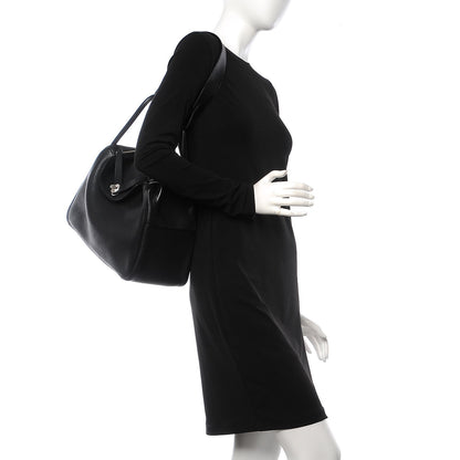 Hermes Taurillon Clemence Lindy 34 Black 2 of 8