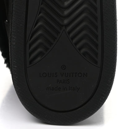 Louis Vuitton Suede Calfskin Shearling Snowdrop Flat Ankle Boot 37.5 Black 7 of 10