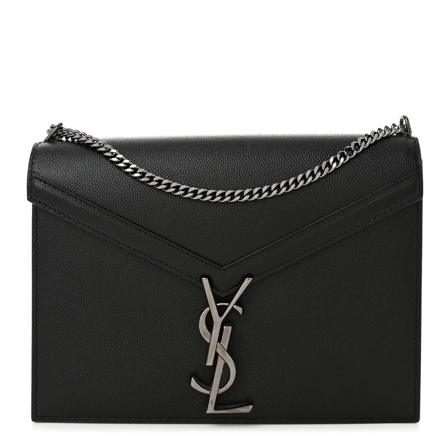 Grain De Poudre Monogram Cassandra Clasp Bag Black