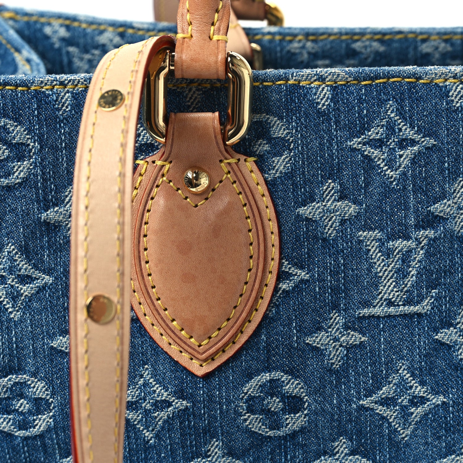 Louis Vuitton Monogram Denim Onthego MM Blue 10 of 11