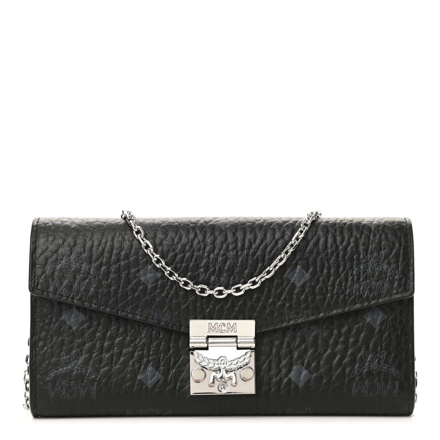 MCM Visetos Large Patricia Wallet On Chain Black 1 of 9