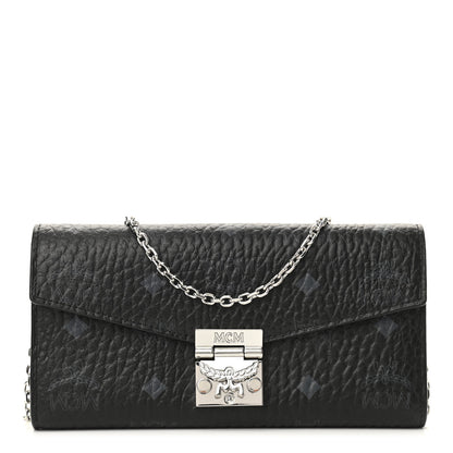 MCM Visetos Large Patricia Wallet On Chain Black 1 of 9