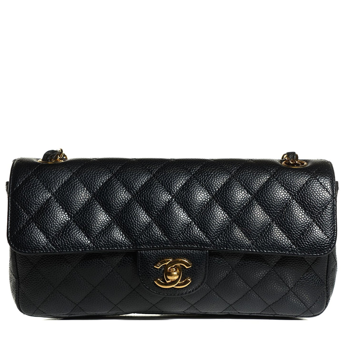 Caviar Quilted East West Flap Black