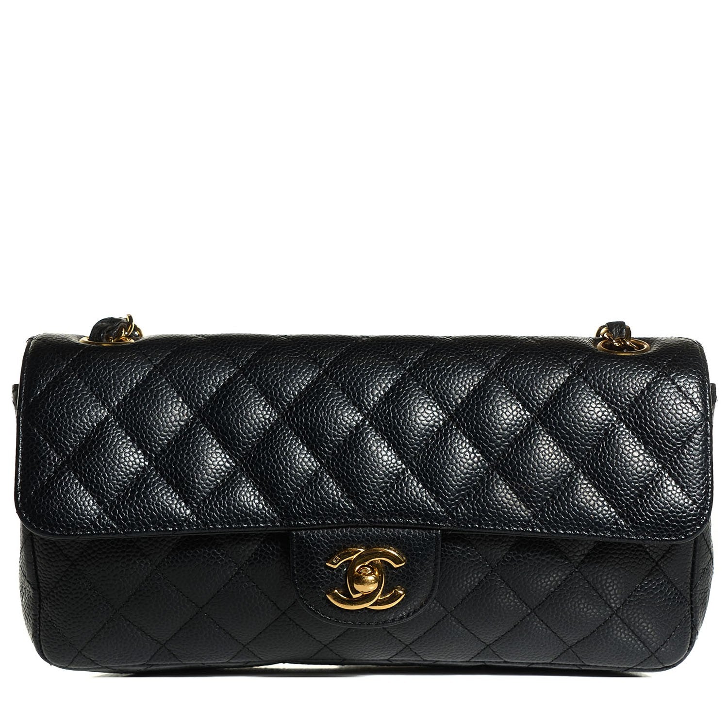 Chanel Caviar Quilted East West Flap Black 1 of 8
