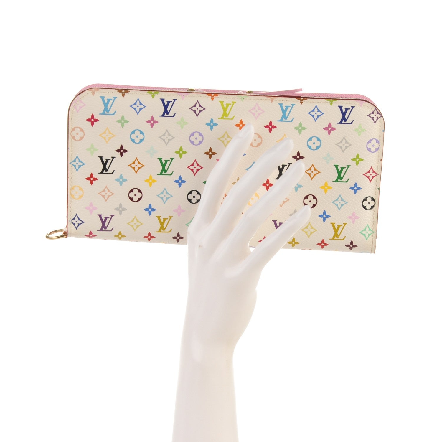 Louis Vuitton Monogram Multicolor Insolite Wallet White Litchi 2 of 7