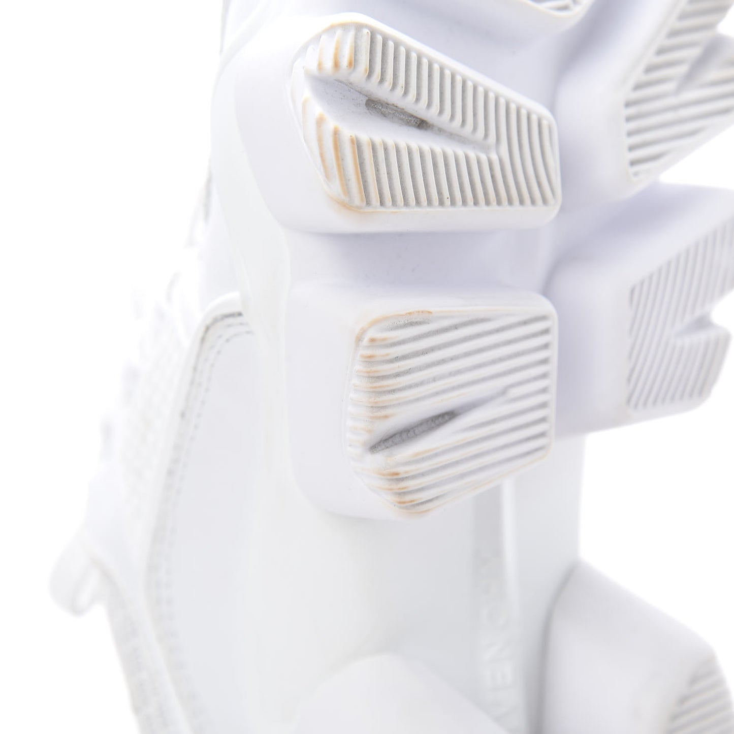 Neoprene Suede Mesh Baisse Jaw Low Sneakers 36.5 White