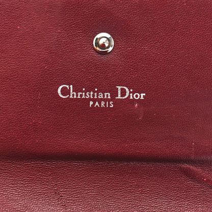 Christian Dior Grained Calfskin Cannage Diorama Elancee Wallet Burgundy 6 of 9