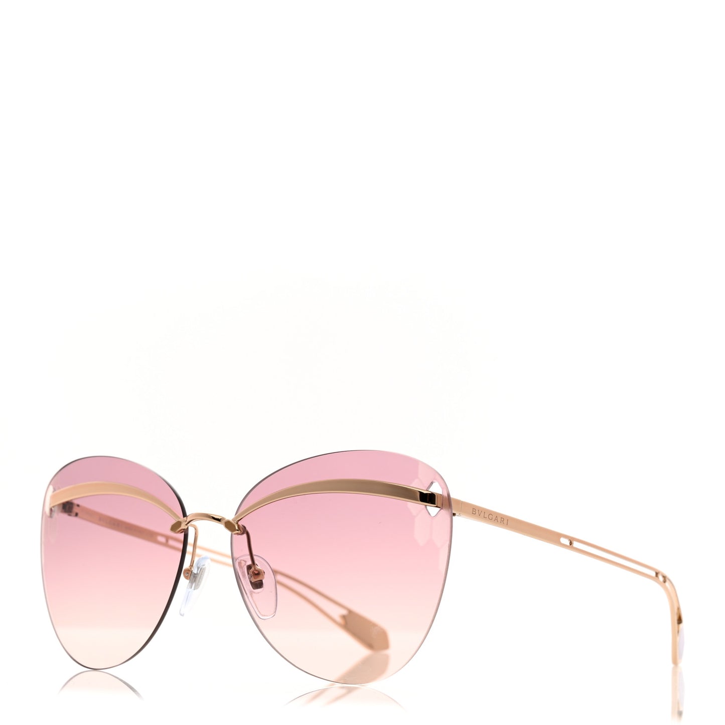 Metal Serpenti Flyingscale Butterfly Sunglasses 6130 Gold Pink