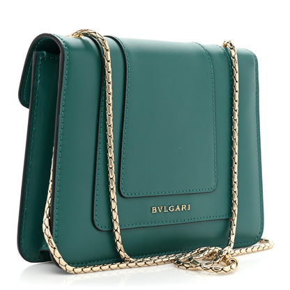 Bulgari Calfskin Small Serpenti Forever Snake Strap Crossbody Bag Emerald Green 4 of 13