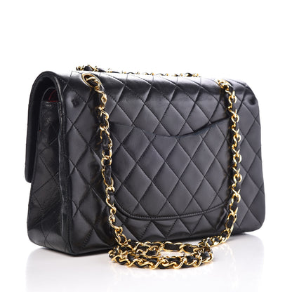 Chanel Lambskin Quilted Medium Double Flap Black 4 of 14