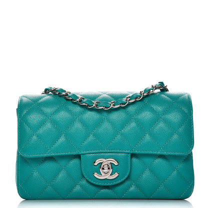 Chanel Caviar Quilted Mini Rectangular Flap Turquoise 1 of 7