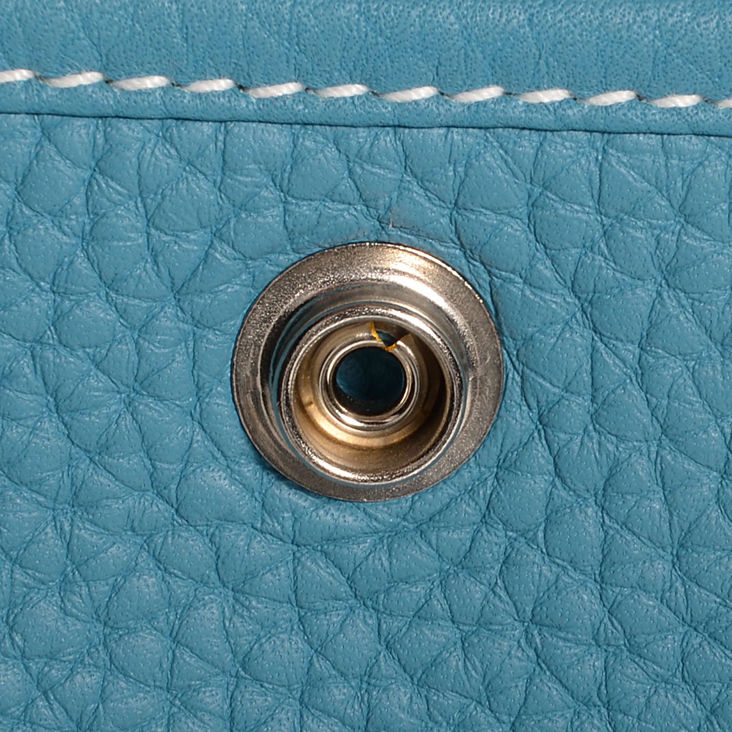 Hermes Taurillon Clemence Evelyne III GM Blue Jean 15 of 17