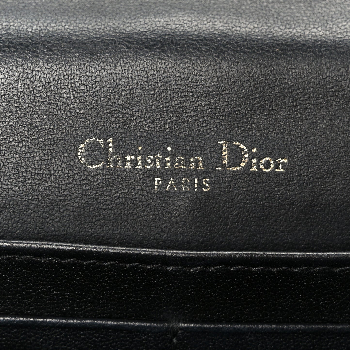 Lambskin Cannage Chain My Dior Daily Chain Pouch Black