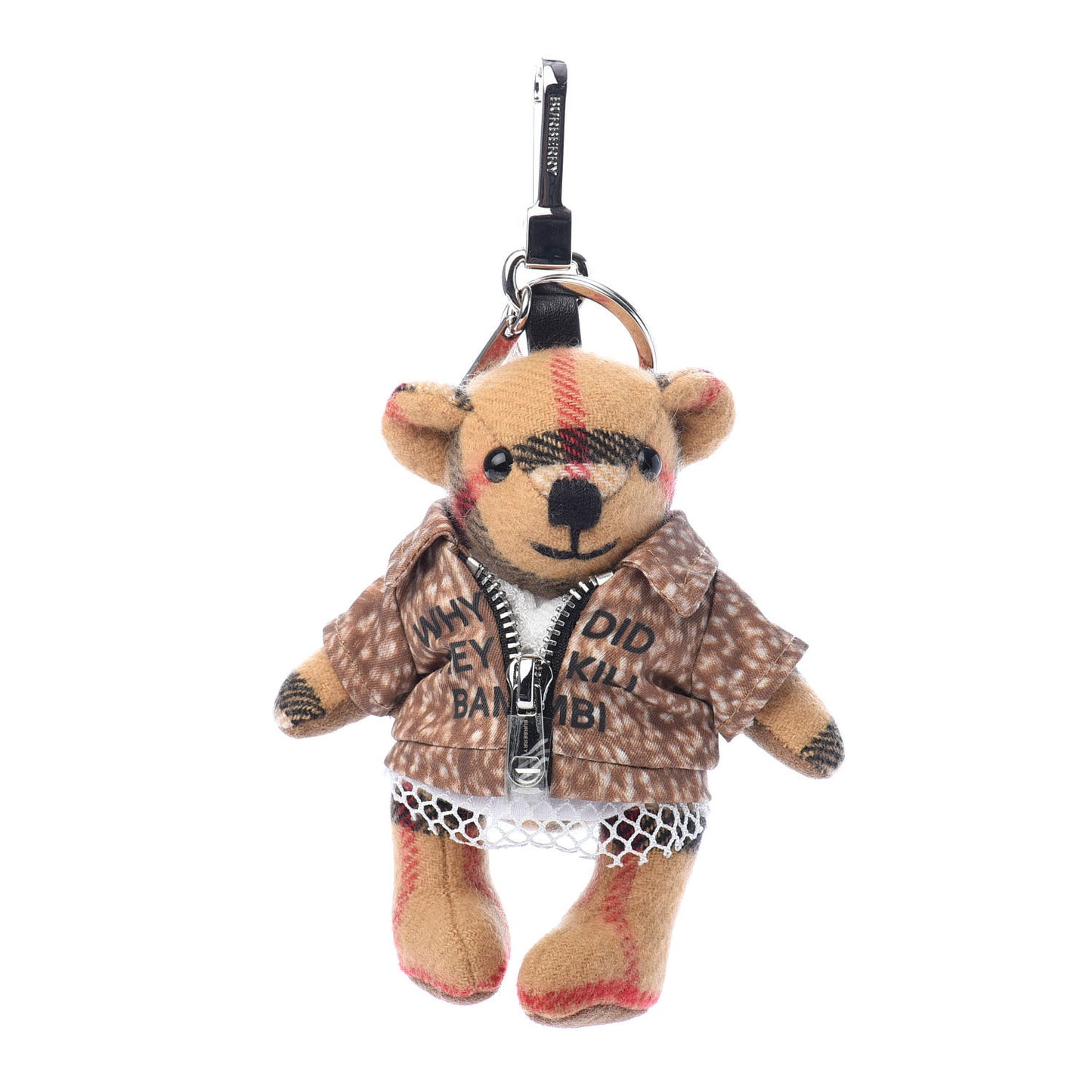 Cashmere Vintage Check Jacket Thomas Bear Bag Charm Antique Yellow