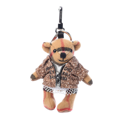 Burberry Cashmere Vintage Check Jacket Thomas Bear Bag Charm Antique Yellow 1 of 3